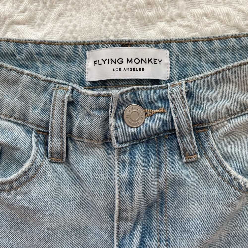 Buckle FLYING MONKEY Vintage Cropped Straight Jean Distressed Windfall 23 - Picture 7 of 14